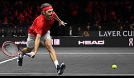 Taylor Fritz compite ante Cameron Norrie en la Laver Cup.