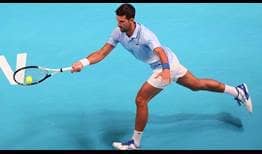 Novak Djokovic defeats Pablo Andujar in straight sets on Thursday in Tel Aviv.