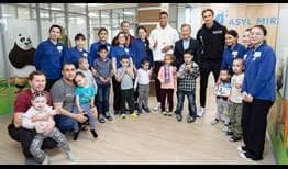 Felix Auger-Aliassime and Daniil Medvedev visit ‘Asyl Miras’, an autism centre in Kazakhstan.
