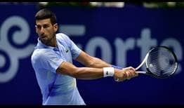 Novak Djokovic supera a Cristian Garín en la primera ronda del Astana Open.