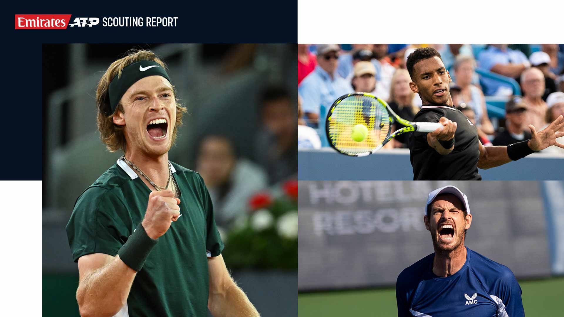 Andrey Rublev, Felix Auger-Aliassime and Andy Murray will be in action this week.