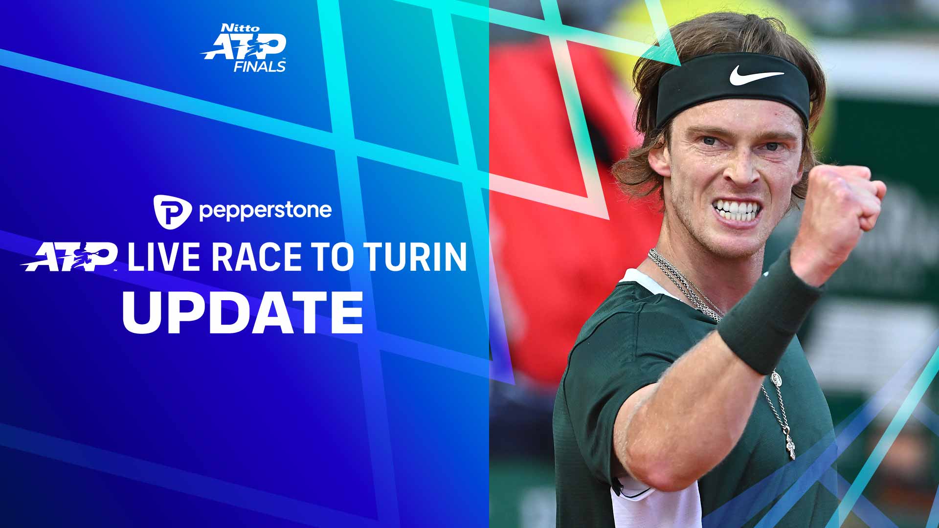Andrey Rublev is sixth in the Pepperstone ATP Live Race To Turin.