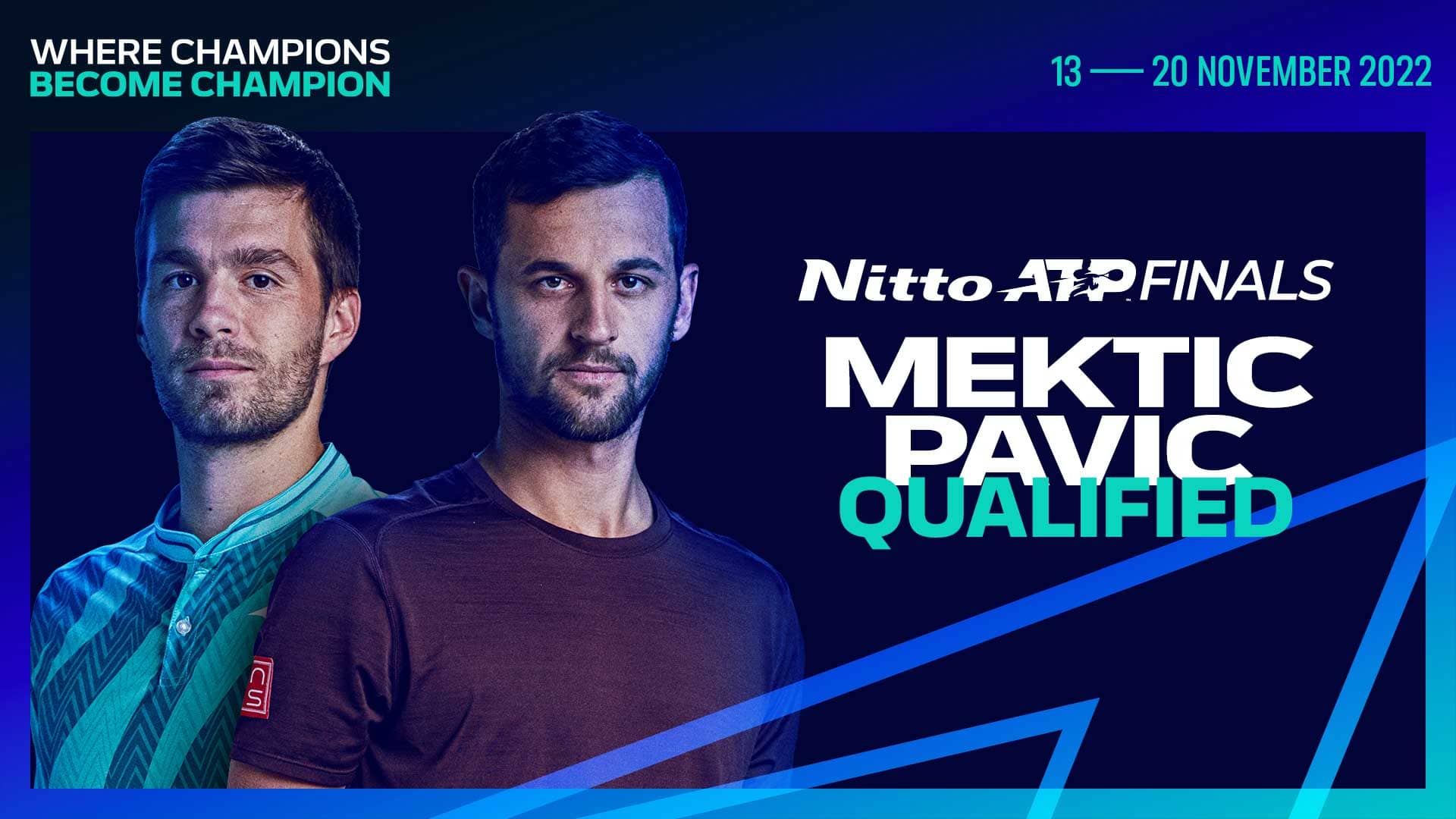 Nikola Mektic and Mate Pavic will compete in Turin as a team for the second consecutive year.