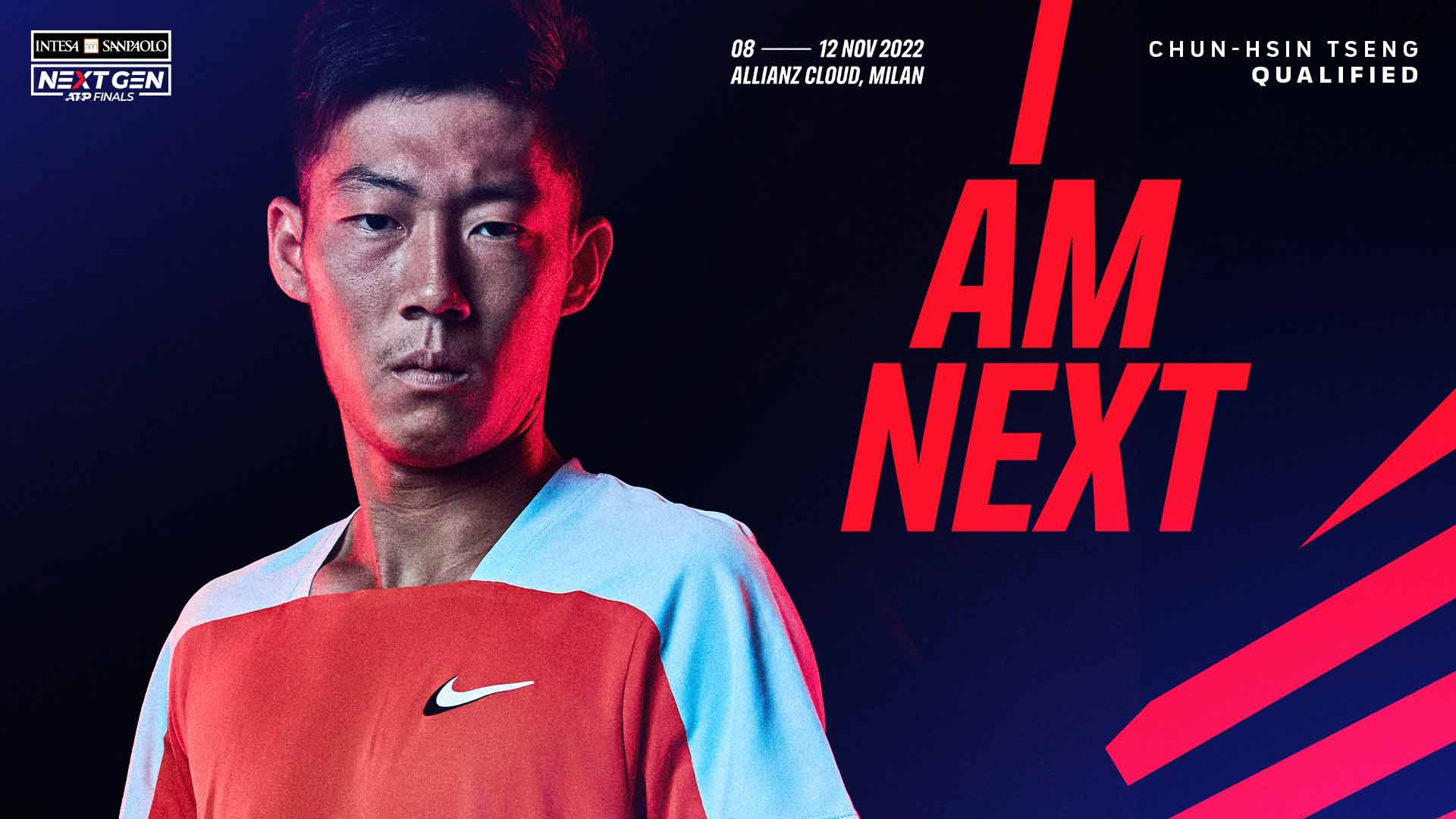 Chun-Hsin Tseng competirá en Milán del 8 al 12 de noviembre.