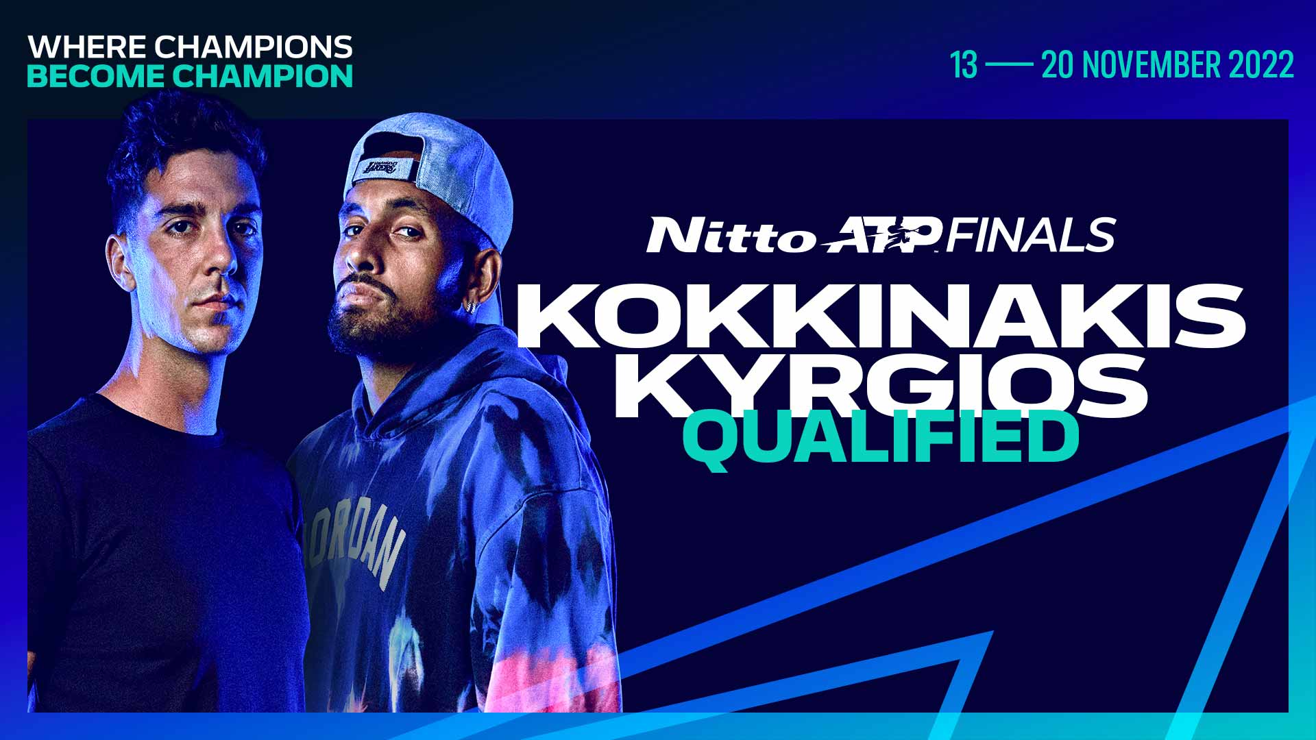 Thanasi Kokkinakis and Nick Kyrgios will compete in Turin from 13-20 November.