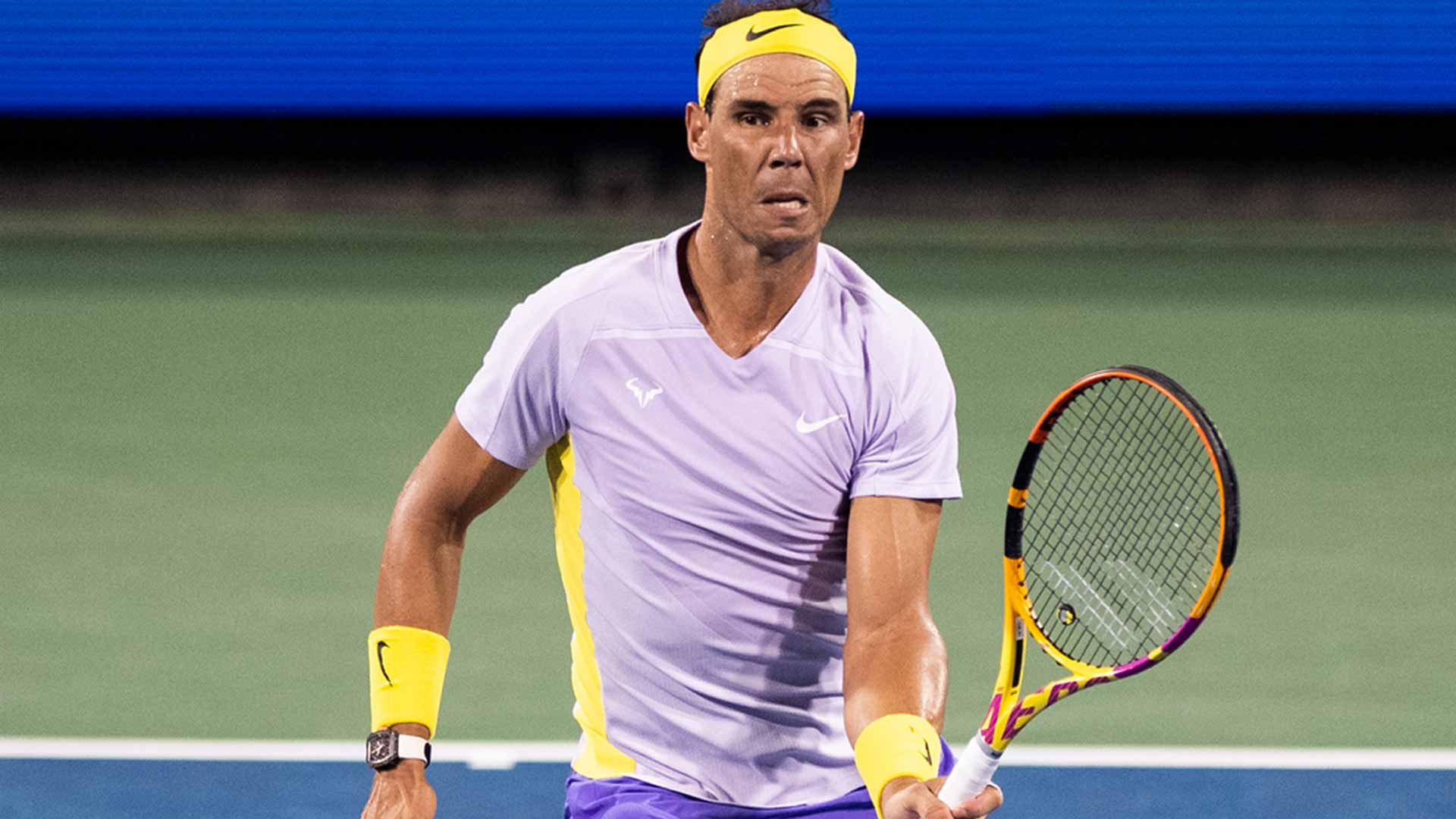 Rafael Nadal in action at the 2022 Western & Southern Open.