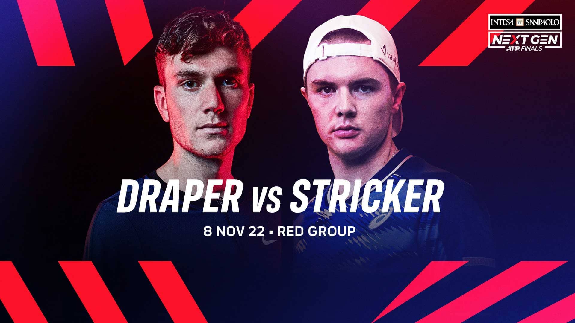 Jack Draper and Dominic Stricker will meet on Tuesday in Milan.