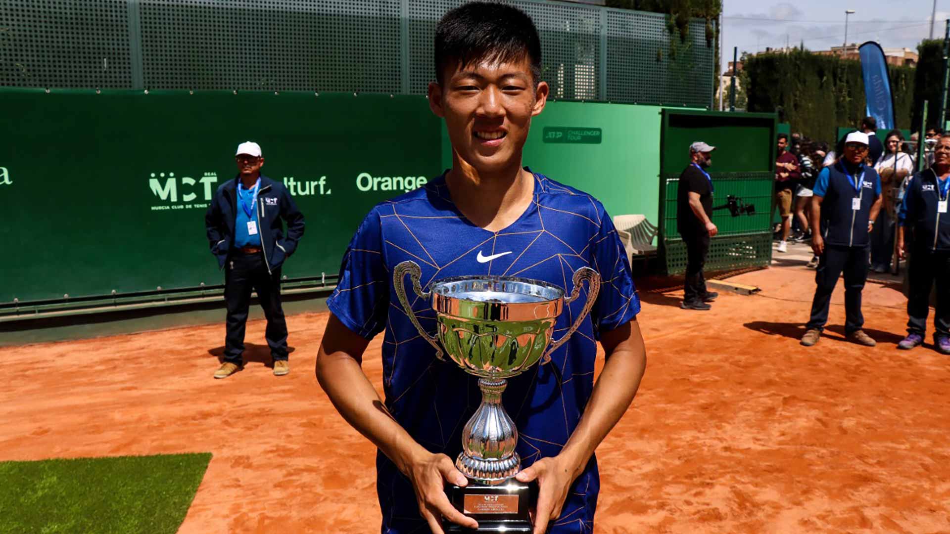 <a href='https://www.atptour.com/en/players/chun-hsin-tseng/t0ap/overview'>Chun-Hsin Tseng</a> at the 2022 Murcia Challenger.