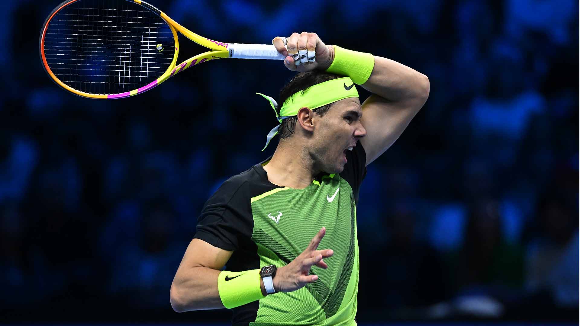 Rafael Nadal es derrotado por Taylor Fritz en su estreno de las Nitto ATP Finals 2022.
