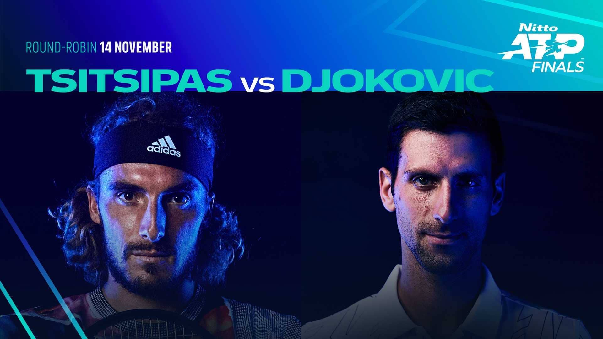 Stefanos Tsitsipas y Novak Djokovic disputarán su duodécimo enfrentamiento ATP Head2Head el Día 2 en Turín.
