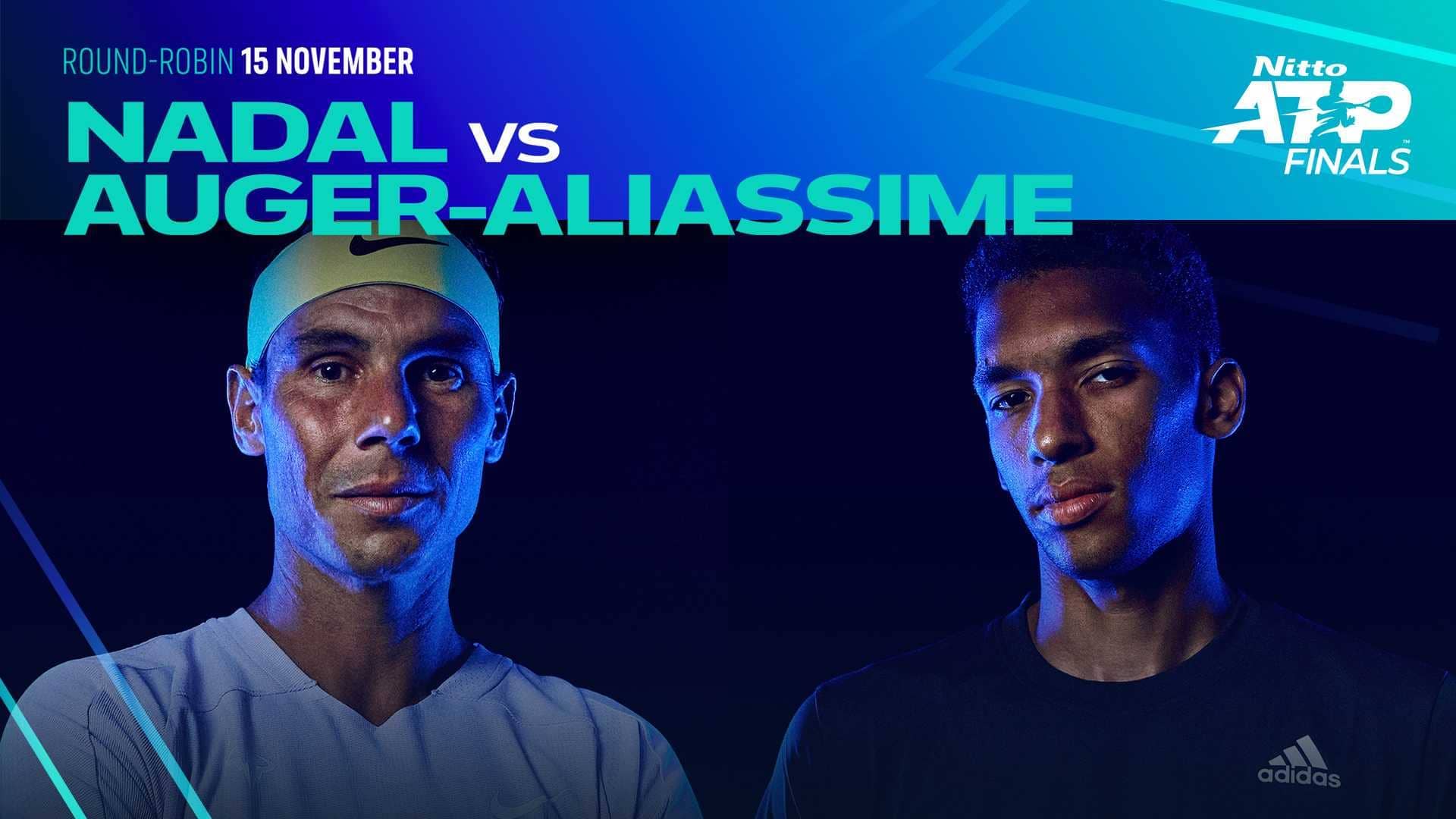 Rafael Nadal y Felix Auger-Aliassime buscan sus primeras victorias en Turín el martes.