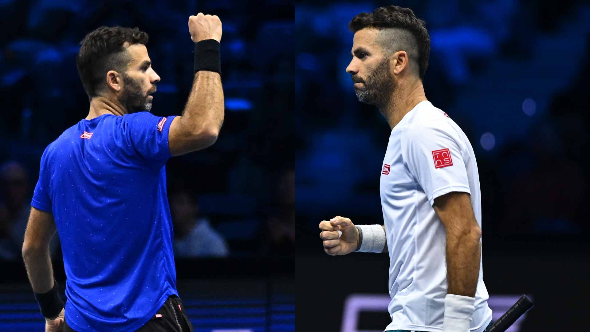 Jean-Julien Rojer visited a hairdresser after his first match in Turin.