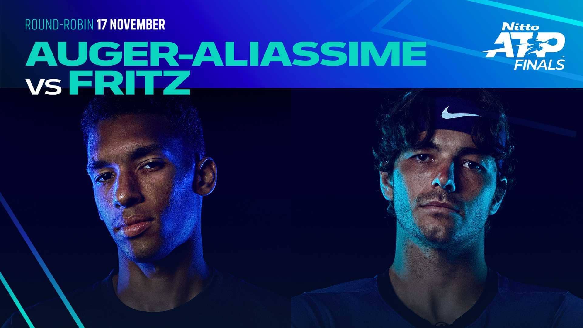 Felix Auger-Aliassime y Taylor Fritz se enfrentan en el Grupo Verde: el ganador se lo lleva todo.