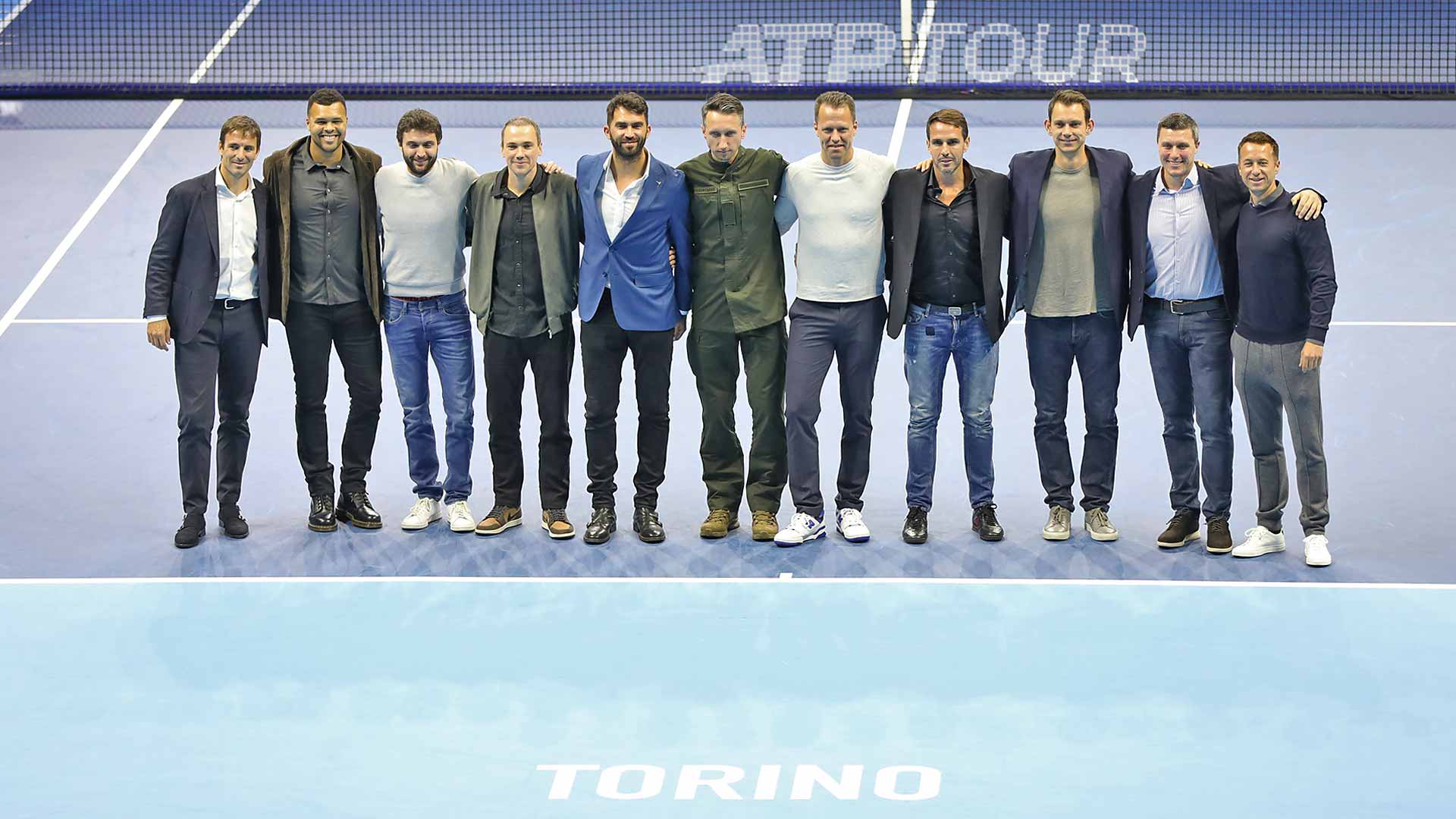 Eleven retired ATP Tour stars were honoured on Friday at the Nitto ATP Finals in Turin.