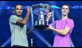 Rajeev Ram and Joe Salisbury celebrate their first Nitto ATP Finals title.