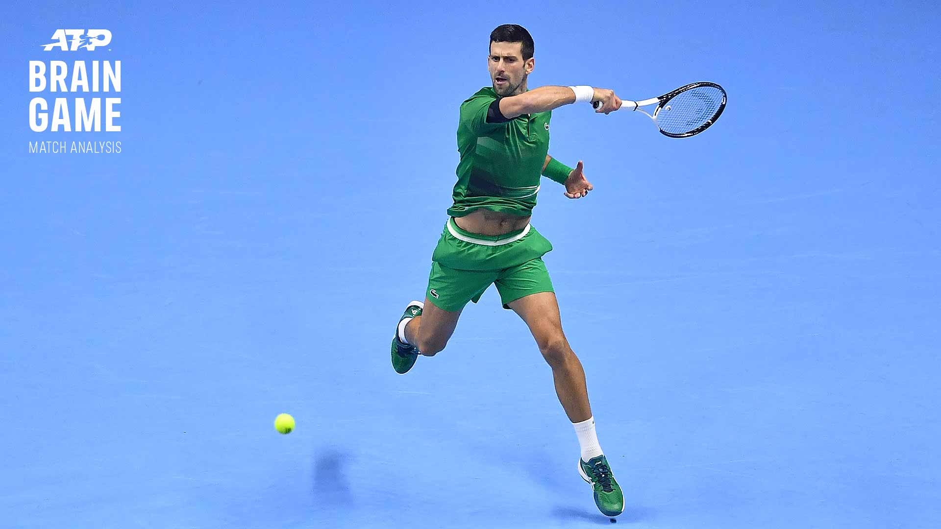 Novak Djokovic hit 51 run-around forehands in the Turin final.