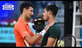 Novak Djokovic y Carlos Alcaraz se encontraron por primera vez esta temporada en Madrid. 