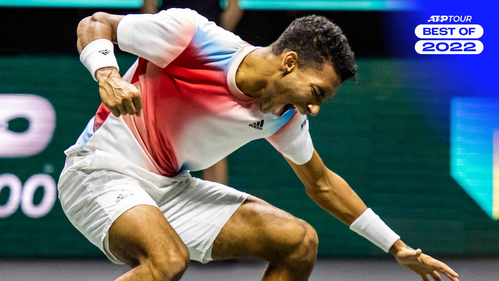 Felix Auger-Aliassime celebrates winning his maiden ATP Tour title in February at the ABN AMRO Open in Rotterdam.