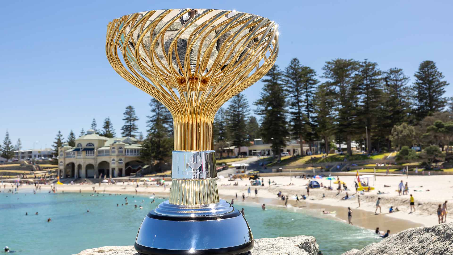 The United Cup was unveiled on Tuesday at Cottesloe Beach in Perth.