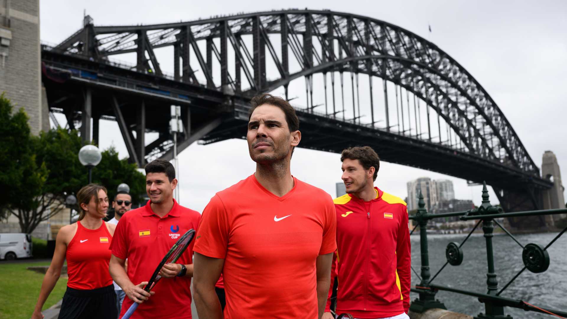 Nadal y la selección española visitan el puerto de Sídney durante los preparativos de la United Cup |  gira ATP