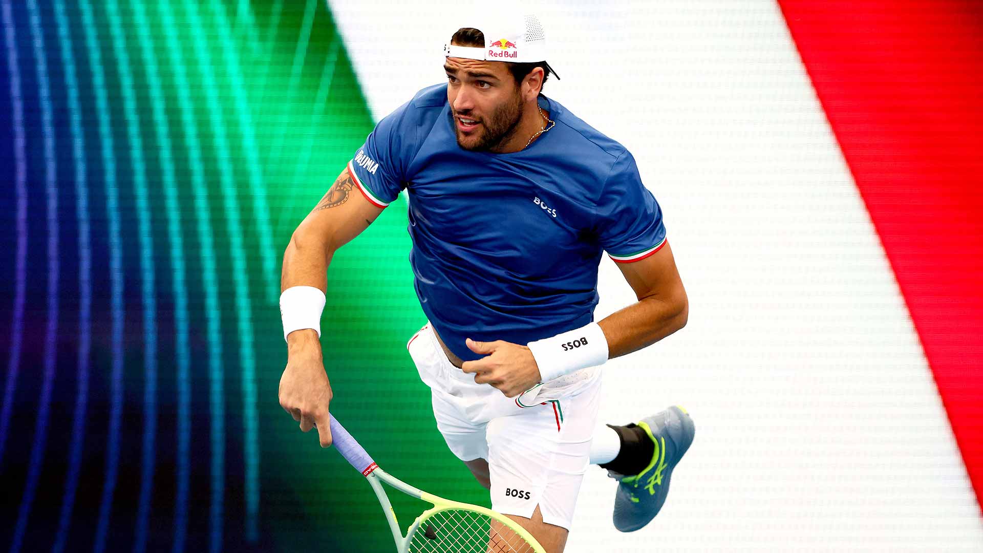 Matteo Berrettini wins 88 per cent of his first-serve points en route to a straight-sets victory against Casper Ruud.