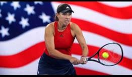 Jessica Pegula in action for United States on Wednesday in Sydney.