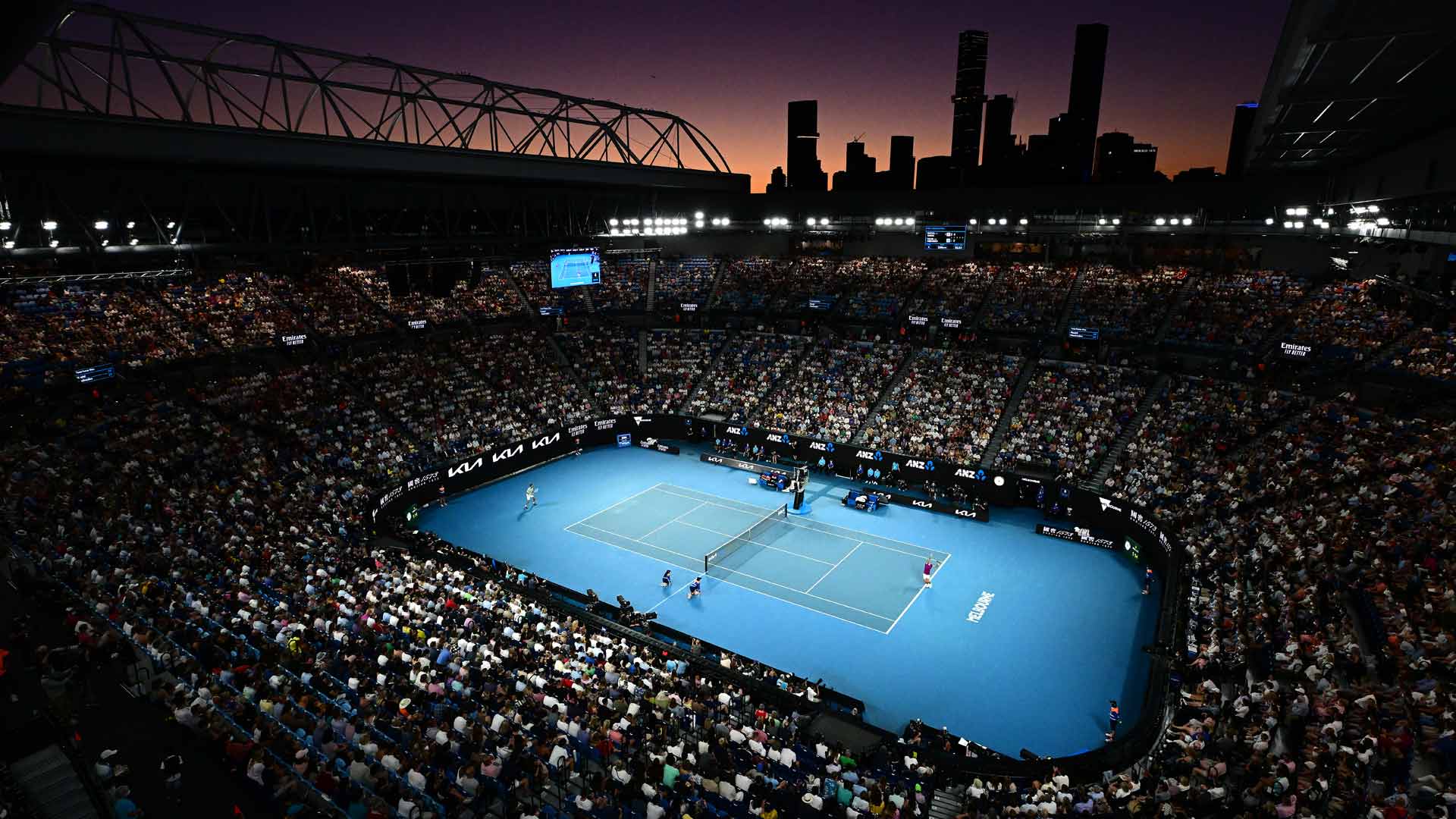 Rod Laver Arena, host site of the Tennis Plays for Peace charity event.
