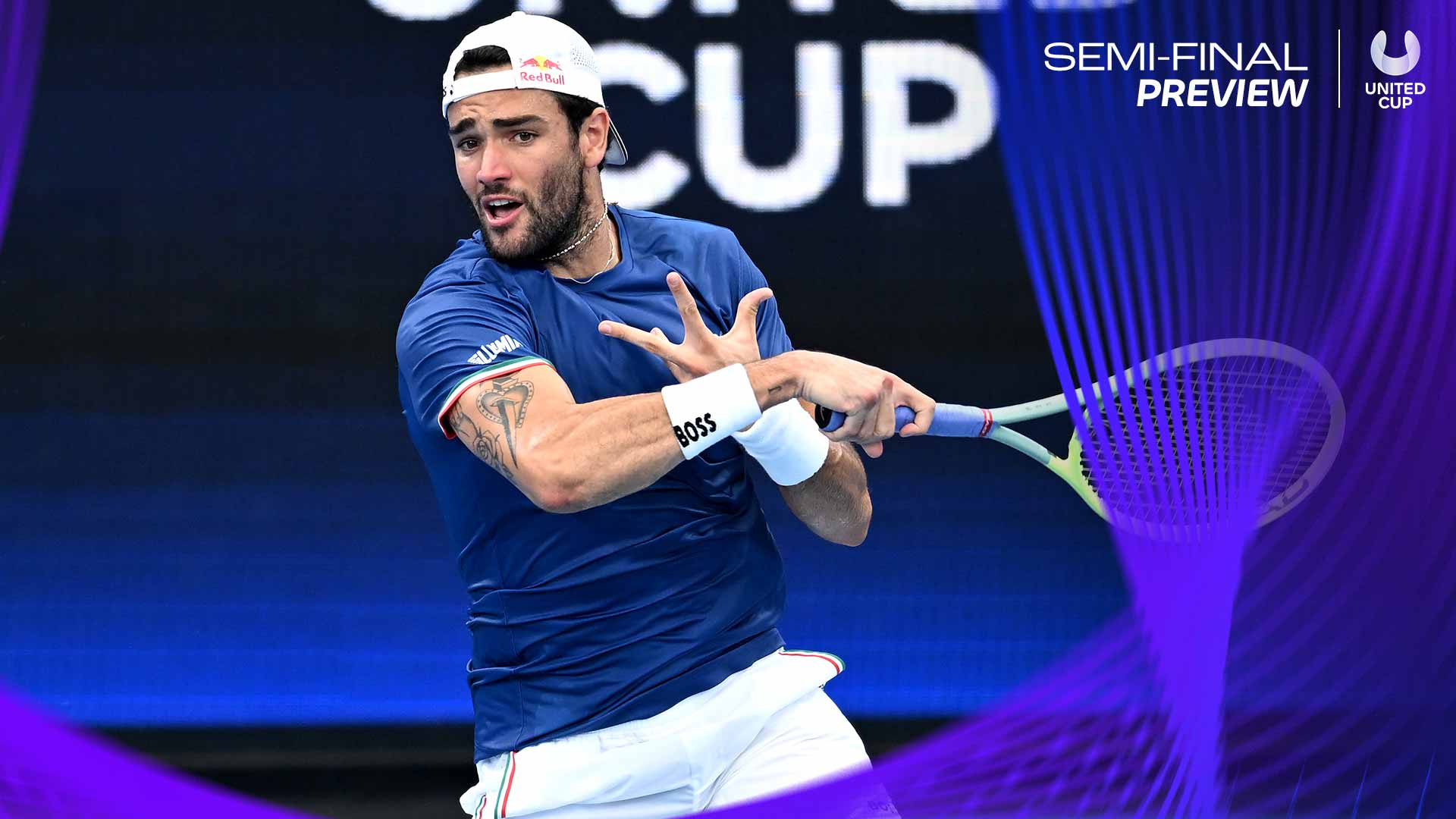 Matteo Berrettini intentará sumar su tercera victoria ante miembros del Top 10 en la United Cup.