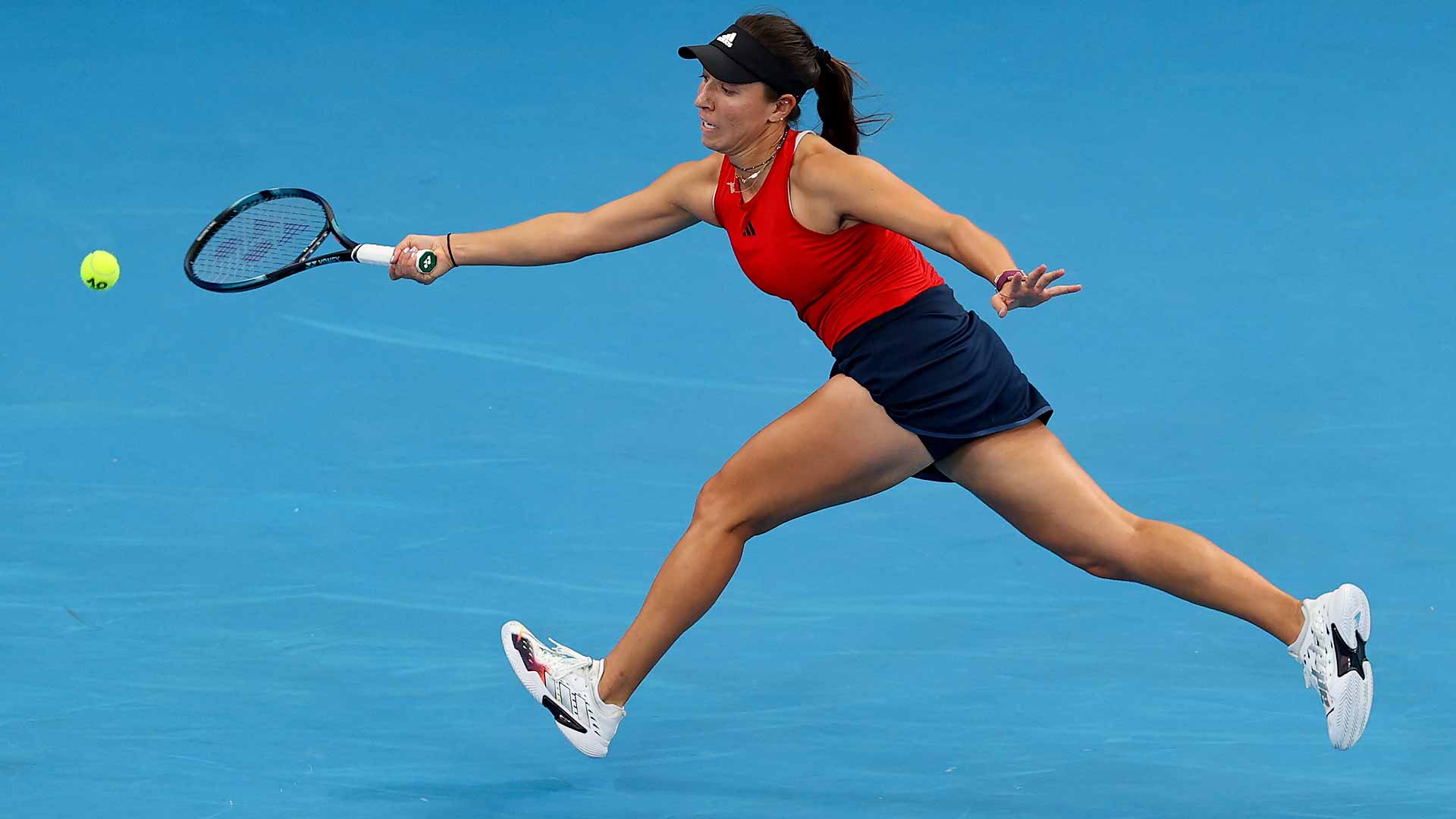 Jessica Pegula defeats Martina Trevisan in straight sets on Sunday in Sydney.
