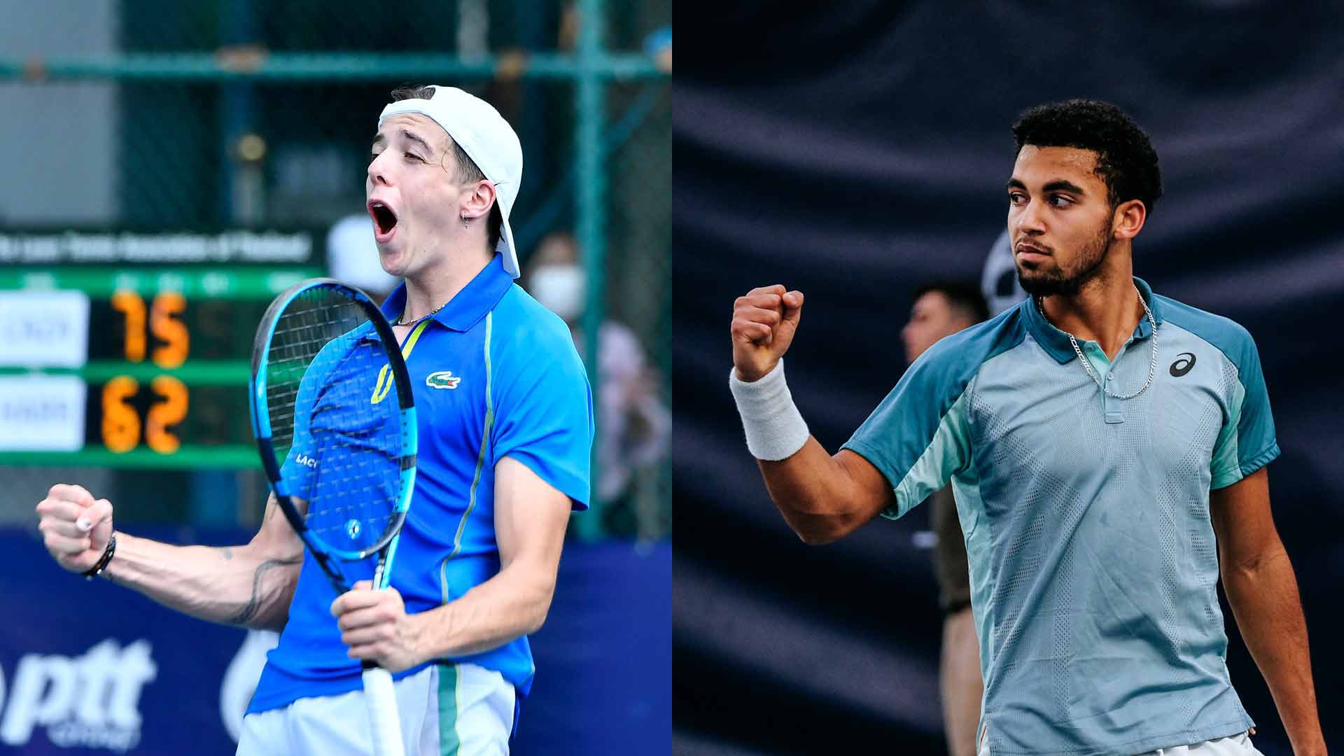 Arthur Cazaux (left) and Arthur Fils triumph on the ATP Challenger Tour this week.