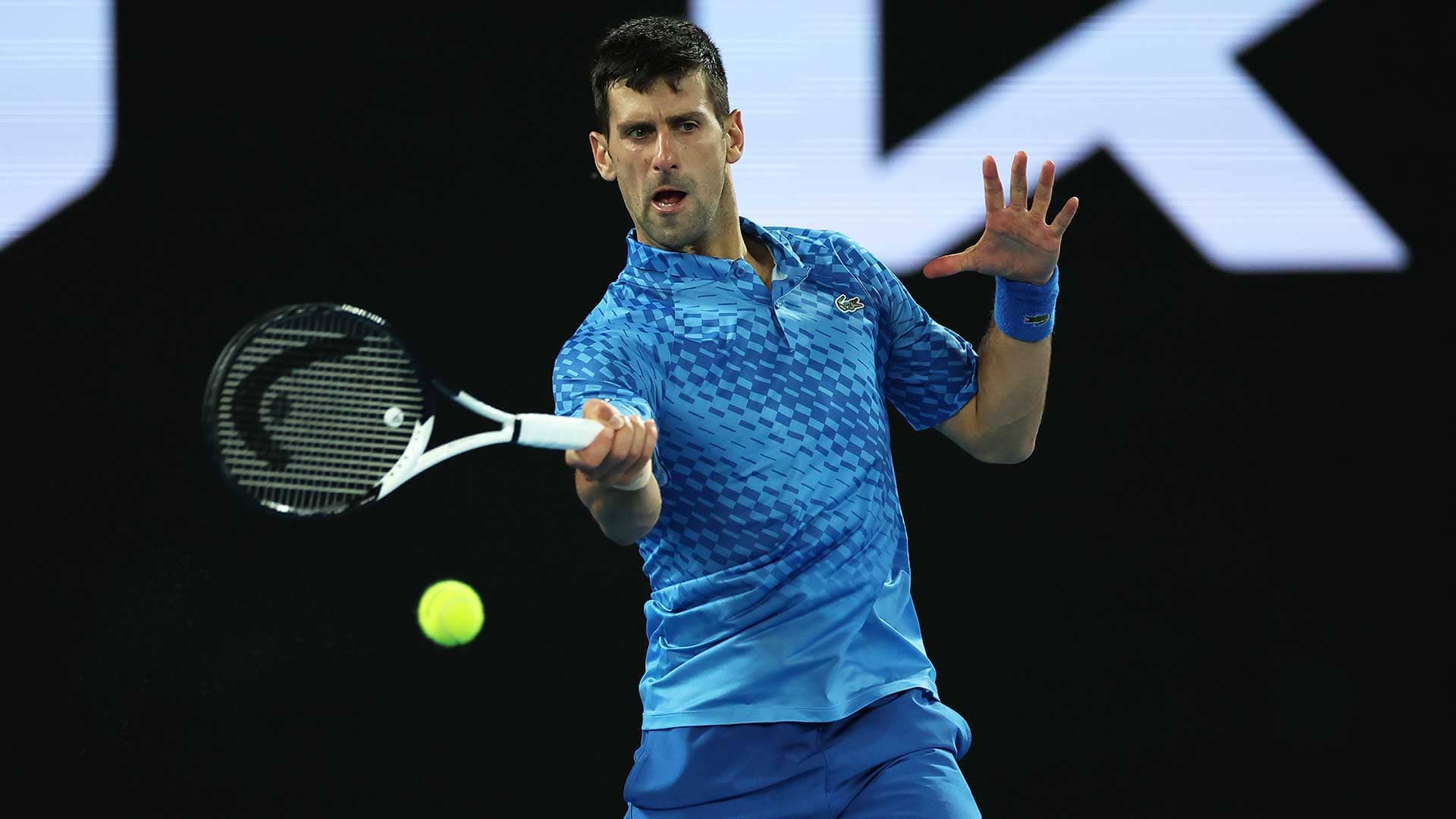 Novak Djokovic has struggled with a hamstring injury at this year's Australian Open.