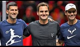 Novak Djokovic, Roger Federer y Rafael Nadal compitieron por el Team Europa en la Laver Cup 2022.