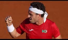 Marco Cecchinato wins 78 per cent of his first-serve points in his Cordoba opening-round victory.