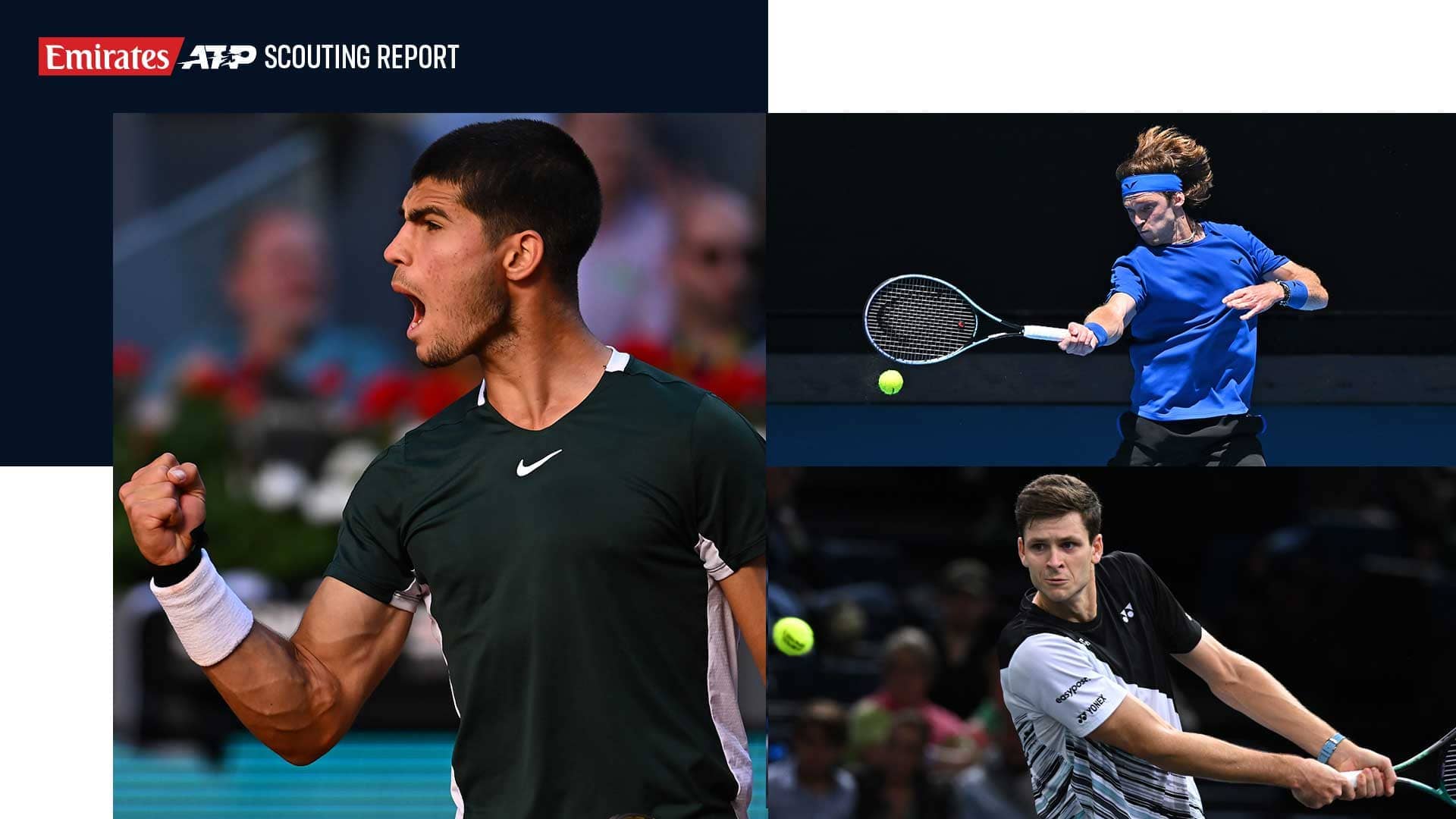 Carlos Alcaraz, Andrey Rublev y Hubert Hurkacz son los principales favoritos esta semana en el ATP Tour.