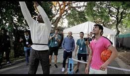 Jimmy Butler and Carlos Alcaraz shoot hoops in Buenos Aires.
