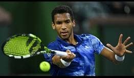 Felix Auger-Aliassime wins the final five points from 3/6 in a third-set tie-break to escape in Indian Wells.