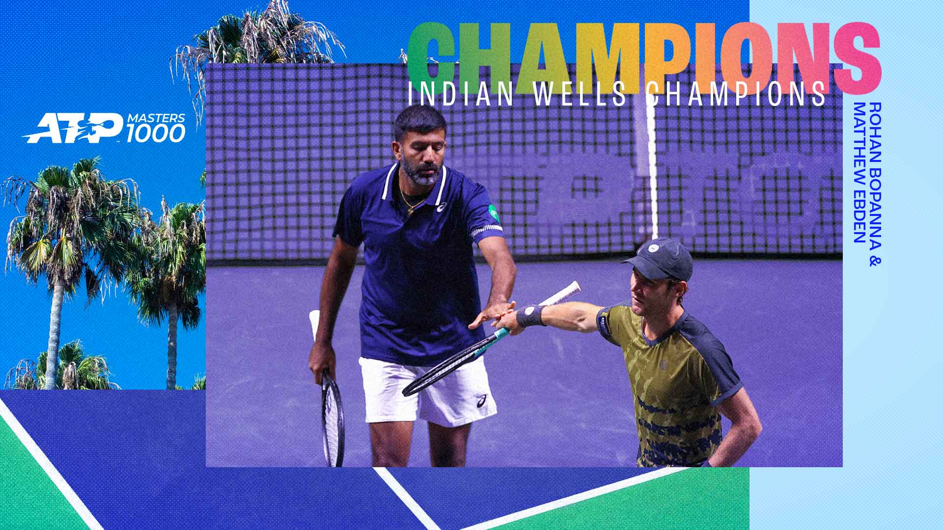 ATP Doubles Final: Ageless Wonder Bopanna and Ebden Win BNP Paribas Open  Doubles Title - BNP Paribas Open