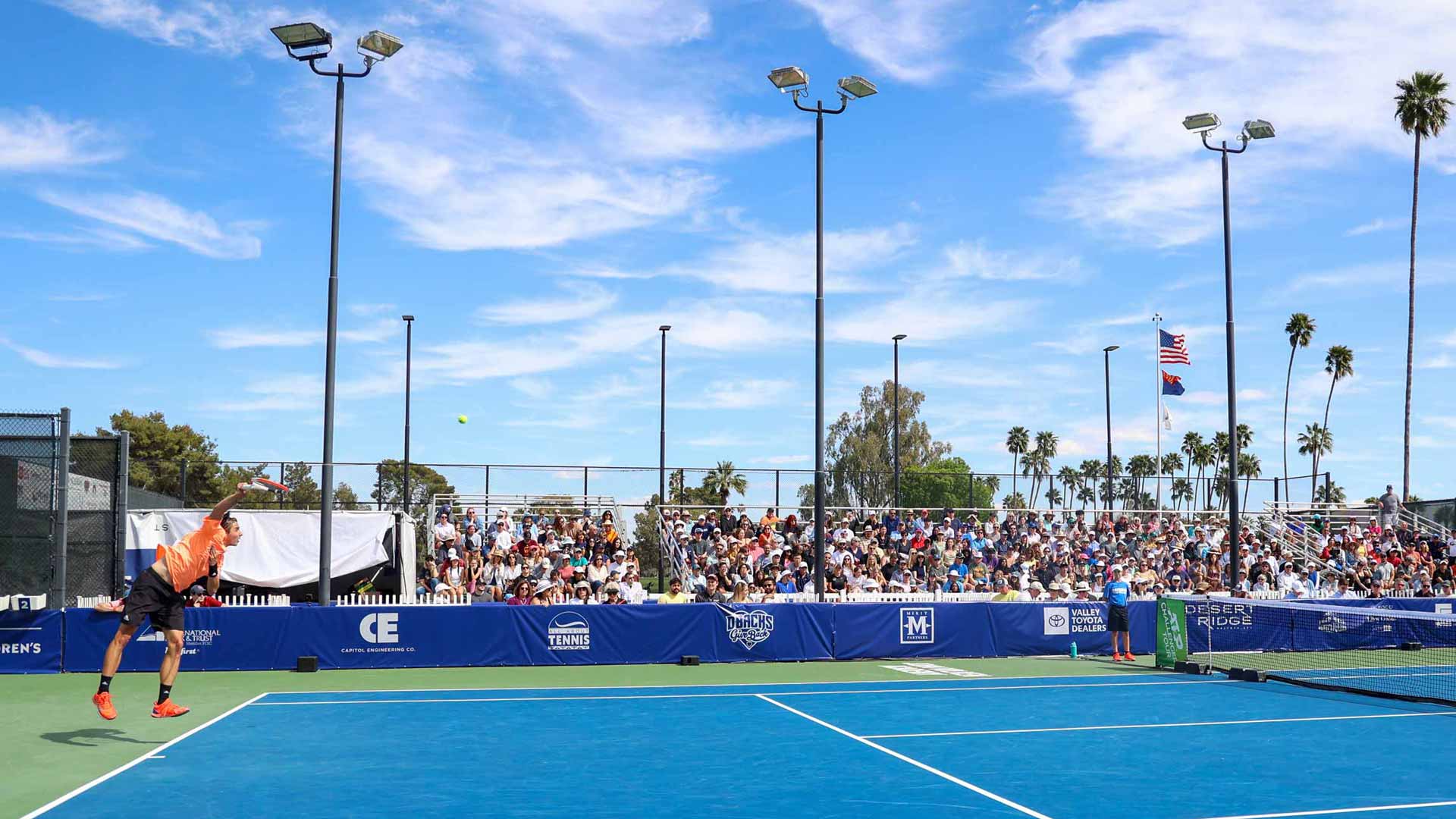 A jam-packed crowd enjoys Saturday's action at the Challenger 175 event in Phoenix.
