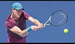 Jannik Sinner defeats Laslo Djere on Friday to reach the third round of the 2023 Miami Open presented by Itau.