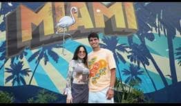 Natti Natasha and Carlos Alcaraz meet at the Miami Open presented by Itau.