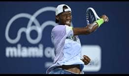Christopher Eubanks defeats Gregoire Barrere in straight sets on Monday evening to reach the fourth round in Miami.
