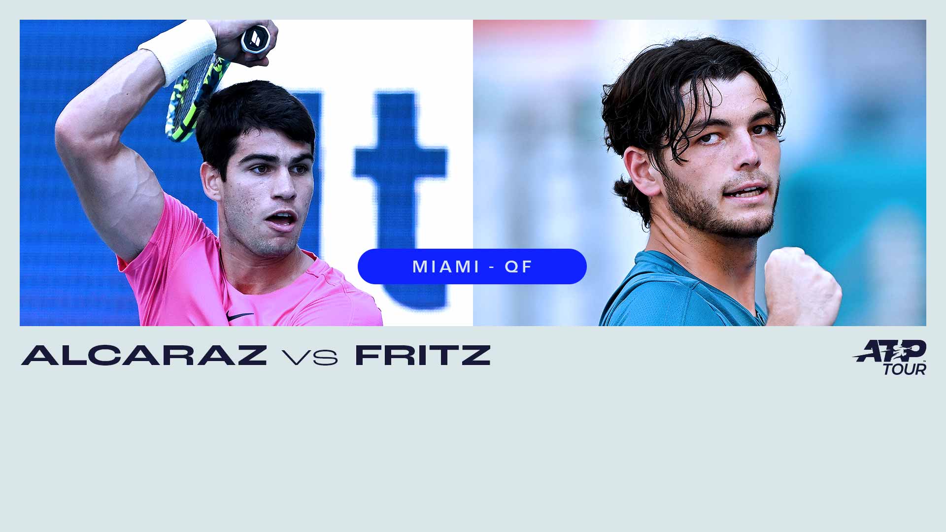Carlos Alcaraz and Taylor Fritz will meet for the first time on Wednesday in Miami.