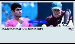 Carlos Alcaraz lidera el ATP Head2Head ante Jannik Sinner por 3-2.