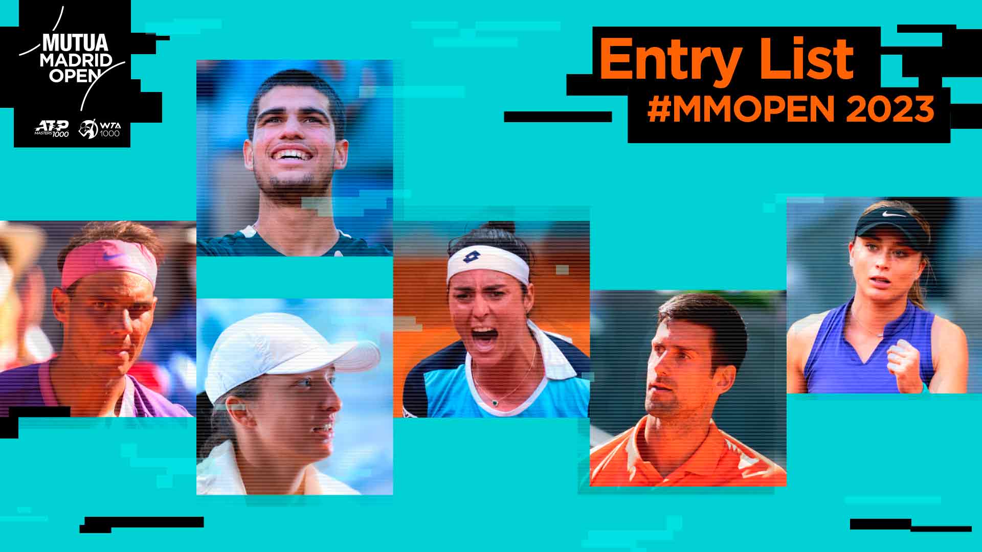 Los mejores jugadores del mundo ATP y WTA están inscritos en el Mutua Madrid Open 2023.