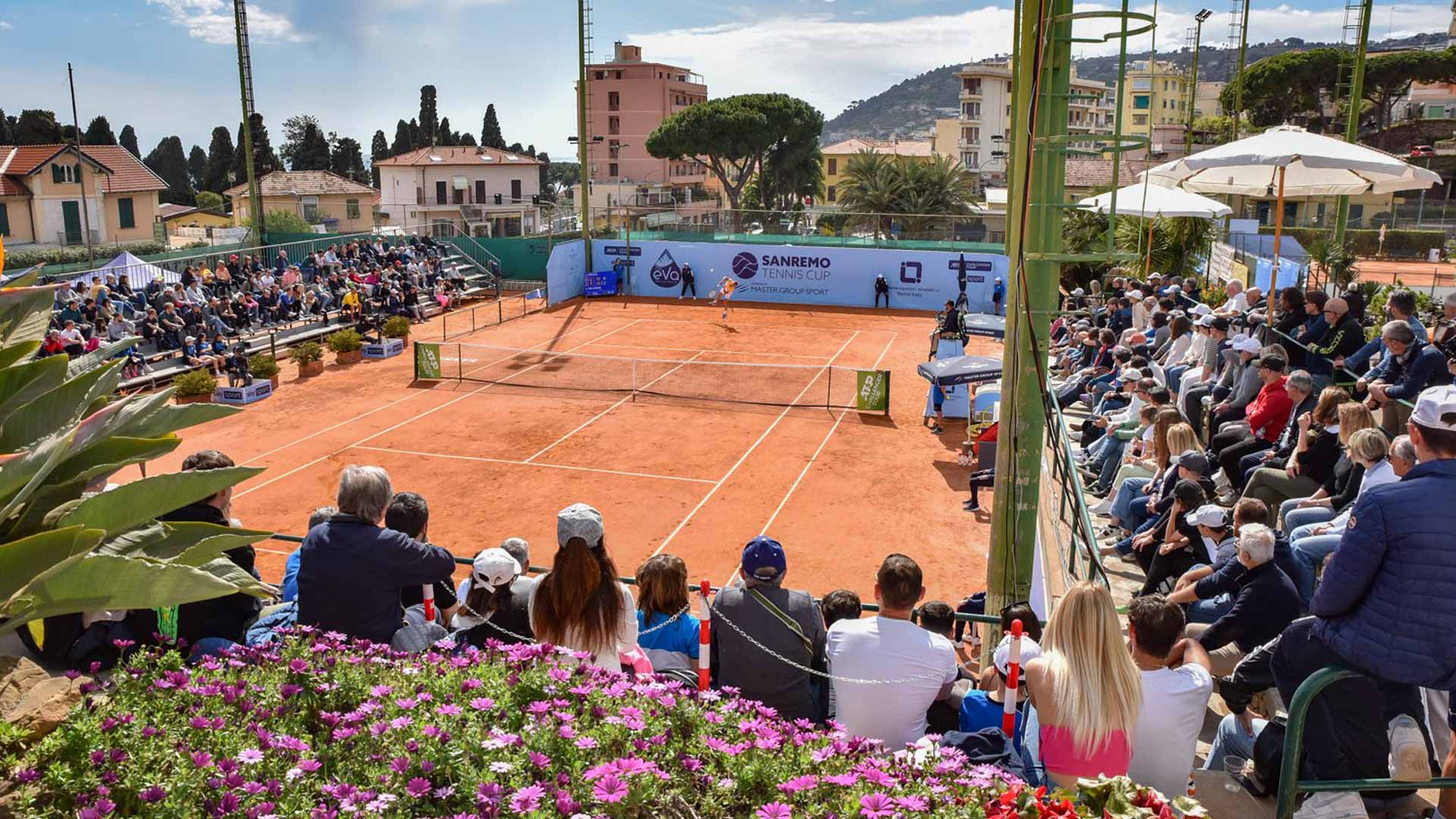 Fans enjoy championship Sunday at the 2023 <a href='https://www.atptour.com/en/scores/archive/sanremo/9685/2023/results'>Sanremo Tennis Cup</a>.