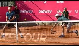 Fabien Reboul and Gonzalo Escobar have lost just eight games in two matches in Estoril.