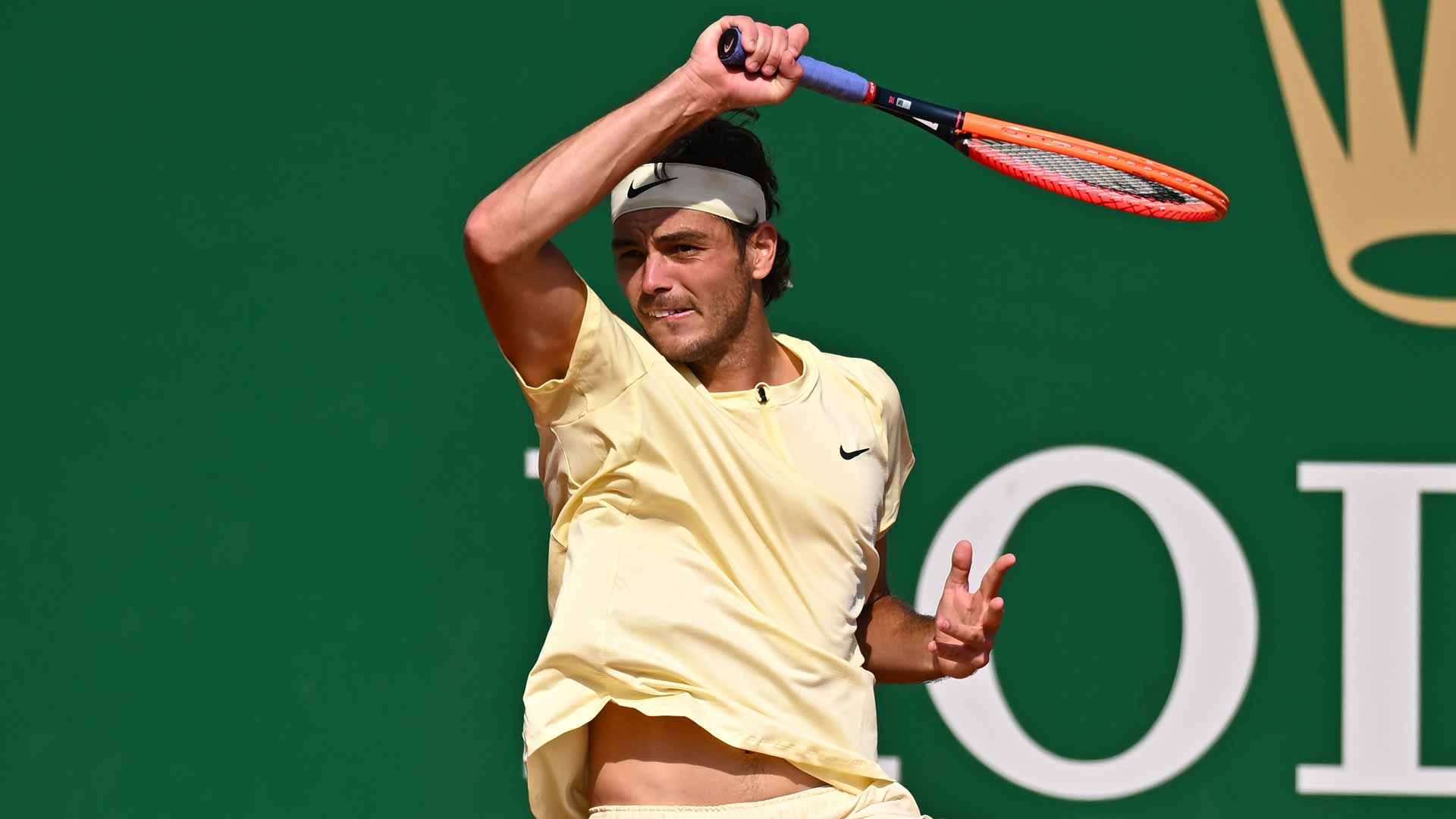 Taylor Fritz during Wednesday's action at the Monte-Carlo Country Club.