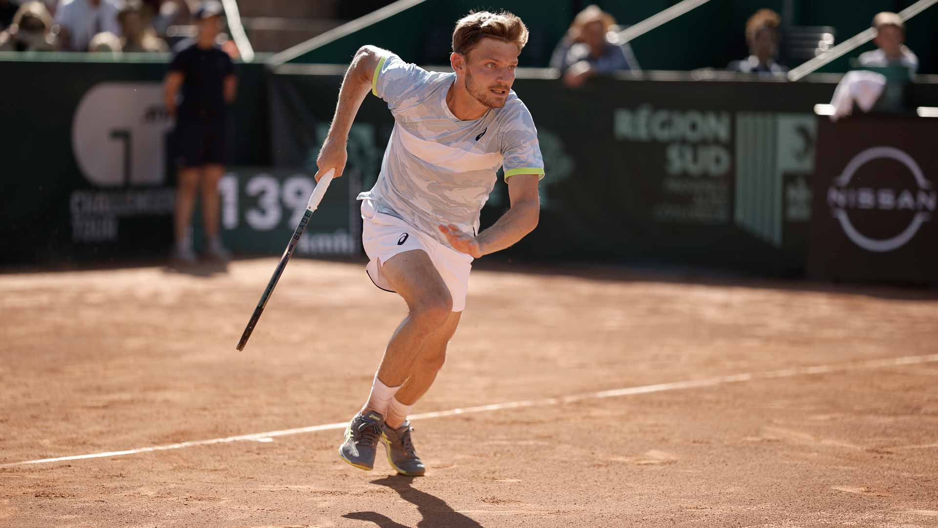 <a href='https://www.atptour.com/en/players/david-goffin/gb88/overview'>David Goffin</a> in action at the ATP Challenger 175 event in Aix-en-Provence, France.