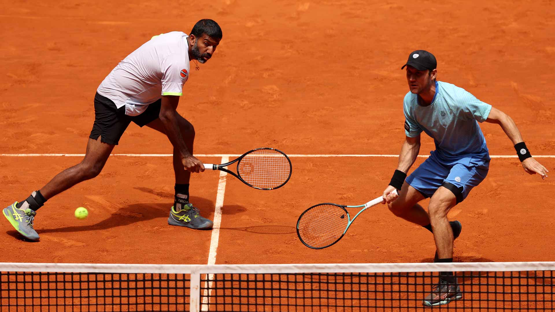 Rohan Bopanna (left) and Matthew Ebden at the ATP Masters 1000 event in Madrid.