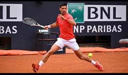 Novak Djokovic tiene un récord de 67-10 en el Internazionali BNL d'Italia.